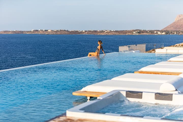 Infinity pool at sunset